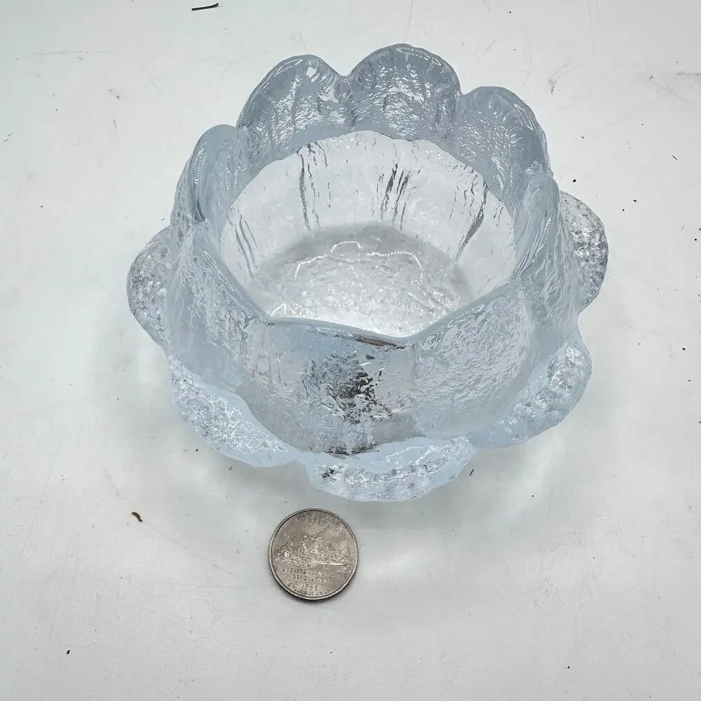 Holmegaard Water Lily Glass Candle Votive Tea Light Vintage - Picture 6 of 7